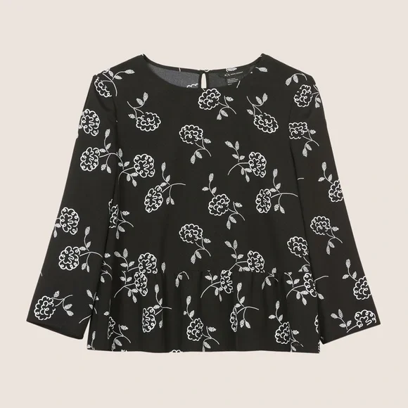 A|X Armani Exchange DEEP KEYHOLE-BACK BLOUSE - Picture 4 of 15